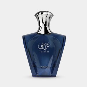 Afnan Turathi Blue EDP perfume for men luxury blue bottle fresh citrus woody fragrance