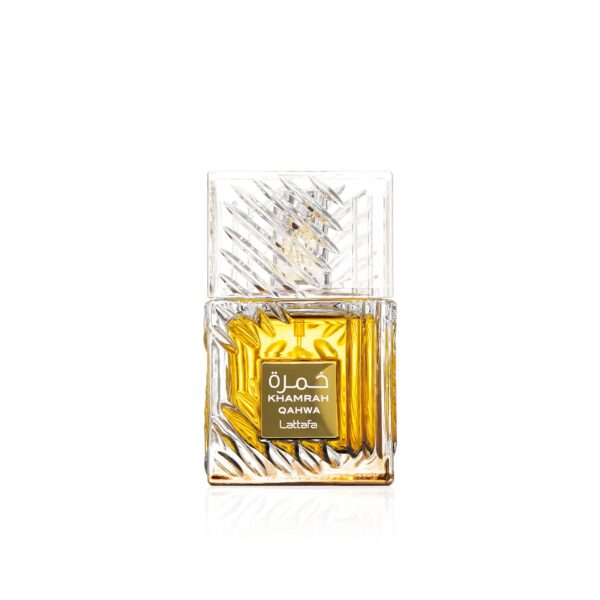 Lattafa Khamrah Qahwa EDP 100ml luxury Arabic perfume bottle with coffee, vanilla and spicy notes